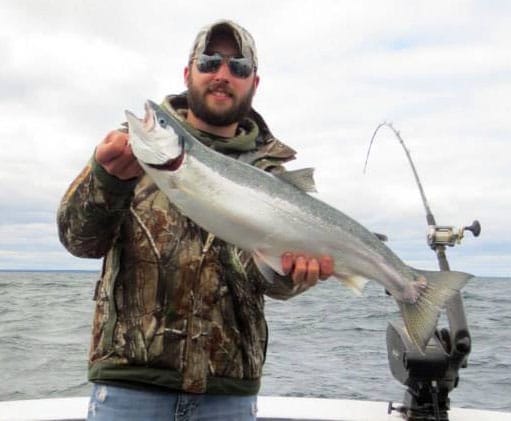 Steelhead Fish caught on Door County Guided Fishing Trip