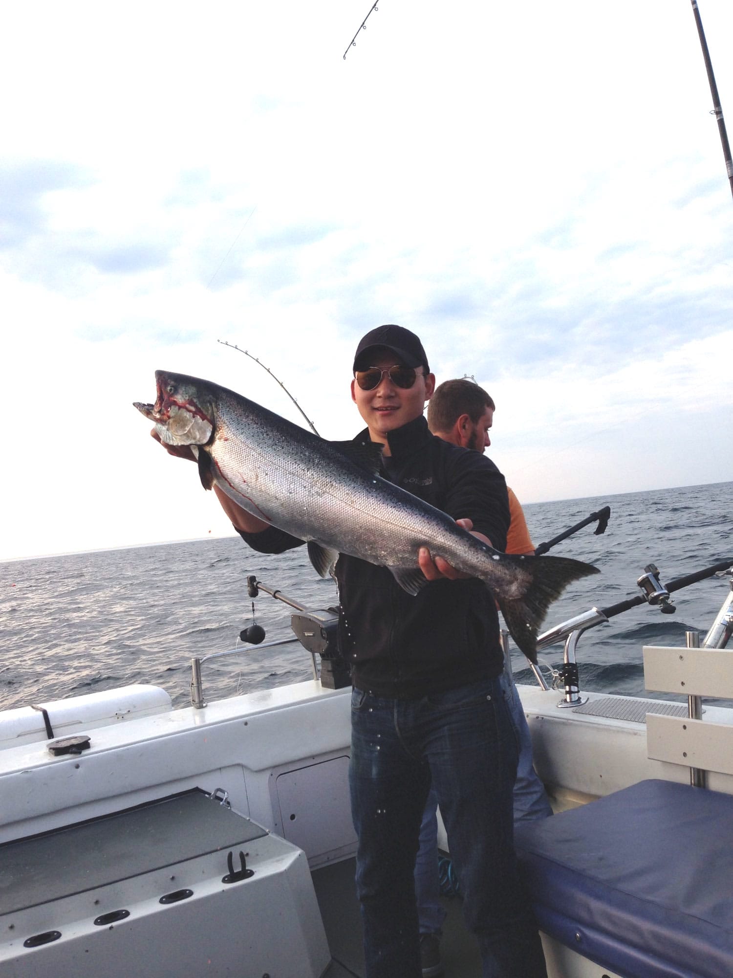 Salmon caught on Door County Charter Fishing Trip