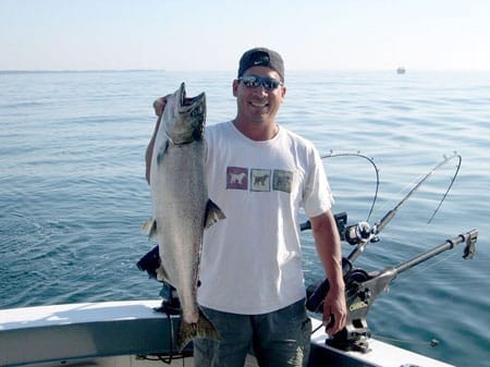 Steelhead fish caught near Door County