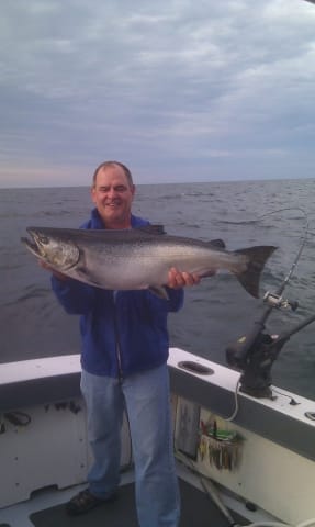 Large Salmon caught on Lake Michigan near Door County