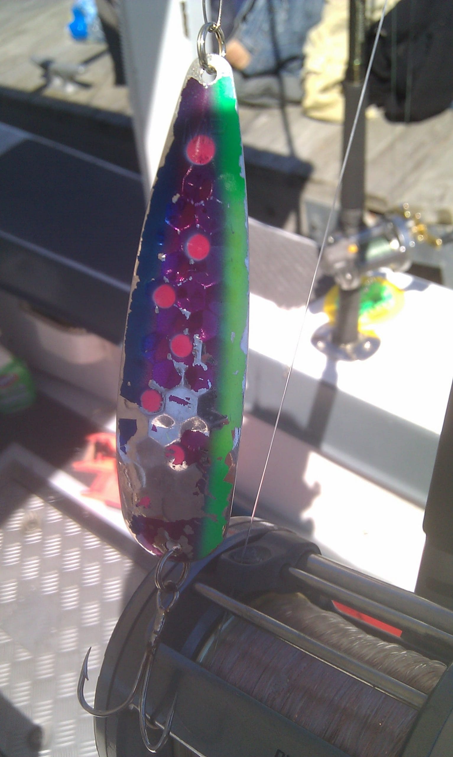 reflective lure used during Door County Charter Fishing trip