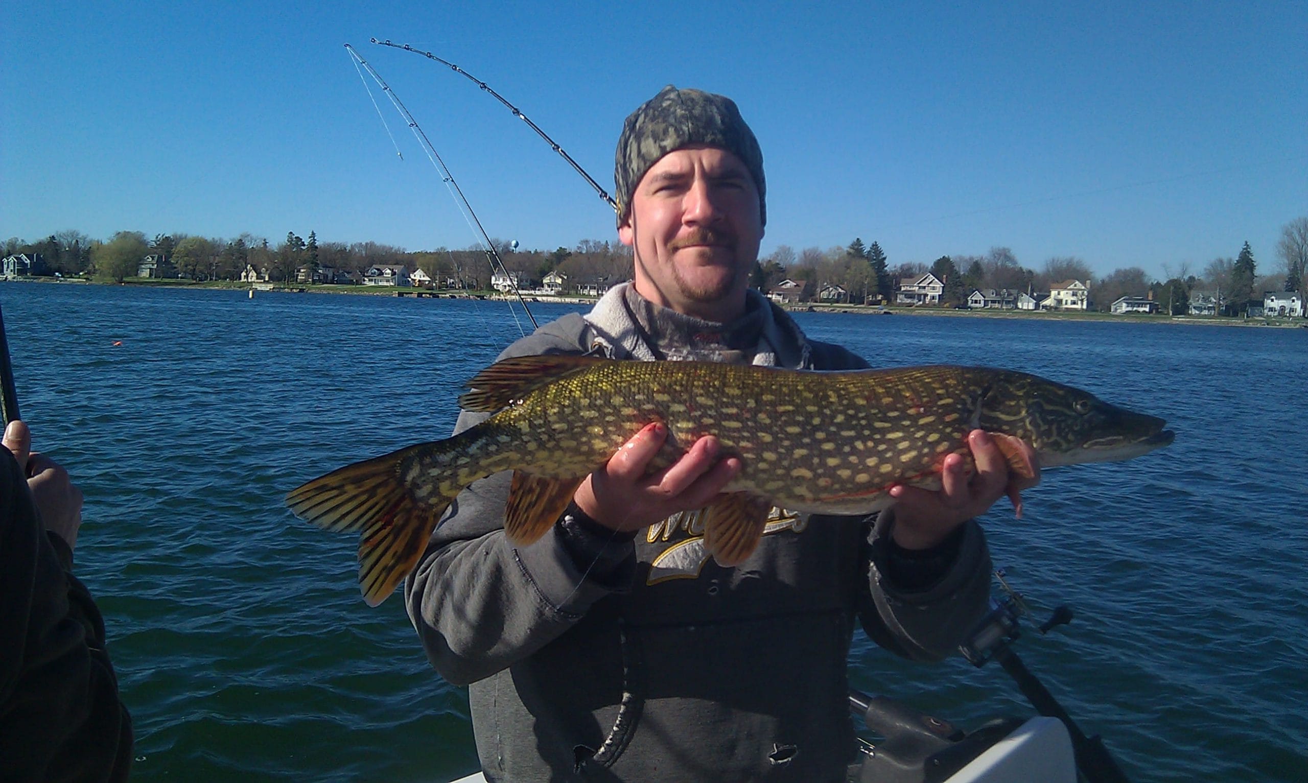 Northern Pike caught on guided fishing trip in Door County