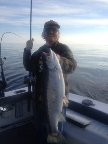 large steelhead caught on Lake Michigan near Door County