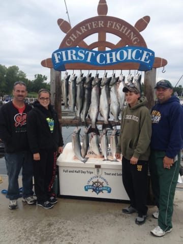First choice charter fishing for Salmon in Door County